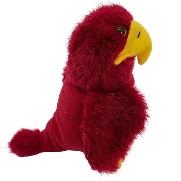 Viterbo University V Hawk Mascot Plush Stuffed Bird Red Yellow VU 6" - Picture 4 of 10